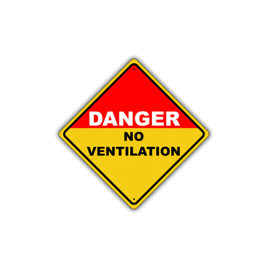 Caution Danger No Ventilation Osha / Ansi Metal Alert Aluminum Novelty Notice Sign Plate