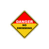 Caution Danger No Swimming ANSI Caution Danger Metal Alert Aluminum Novelty Notice Sign Plate