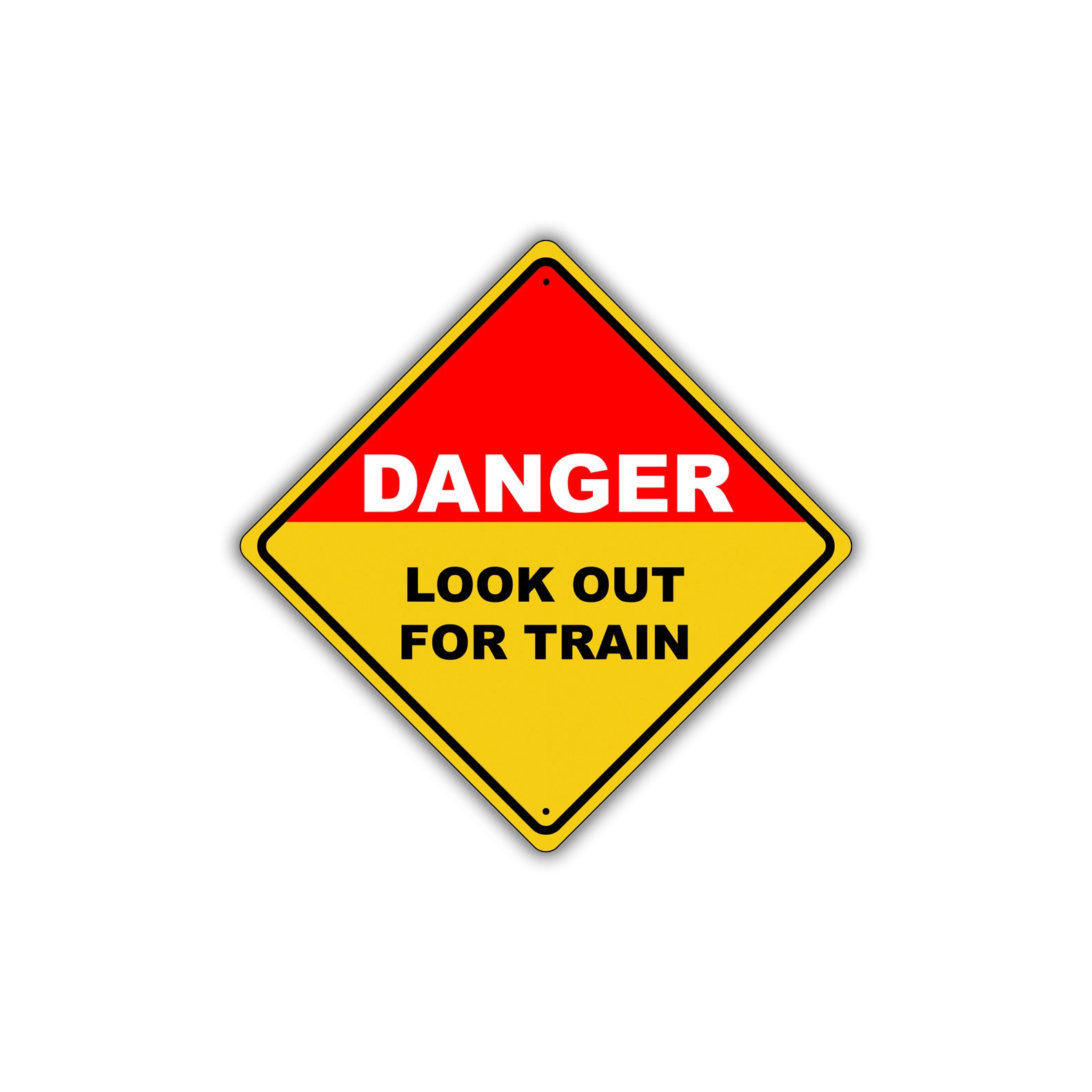 Caution Danger Look Out For Train Osha Danger Metal Alert Aluminum Novelty Notice Sign Plate