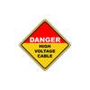 Caution Danger High Voltage Cable Do Not Touch Metal Alert Aluminum Novelty Notice Sign Plate