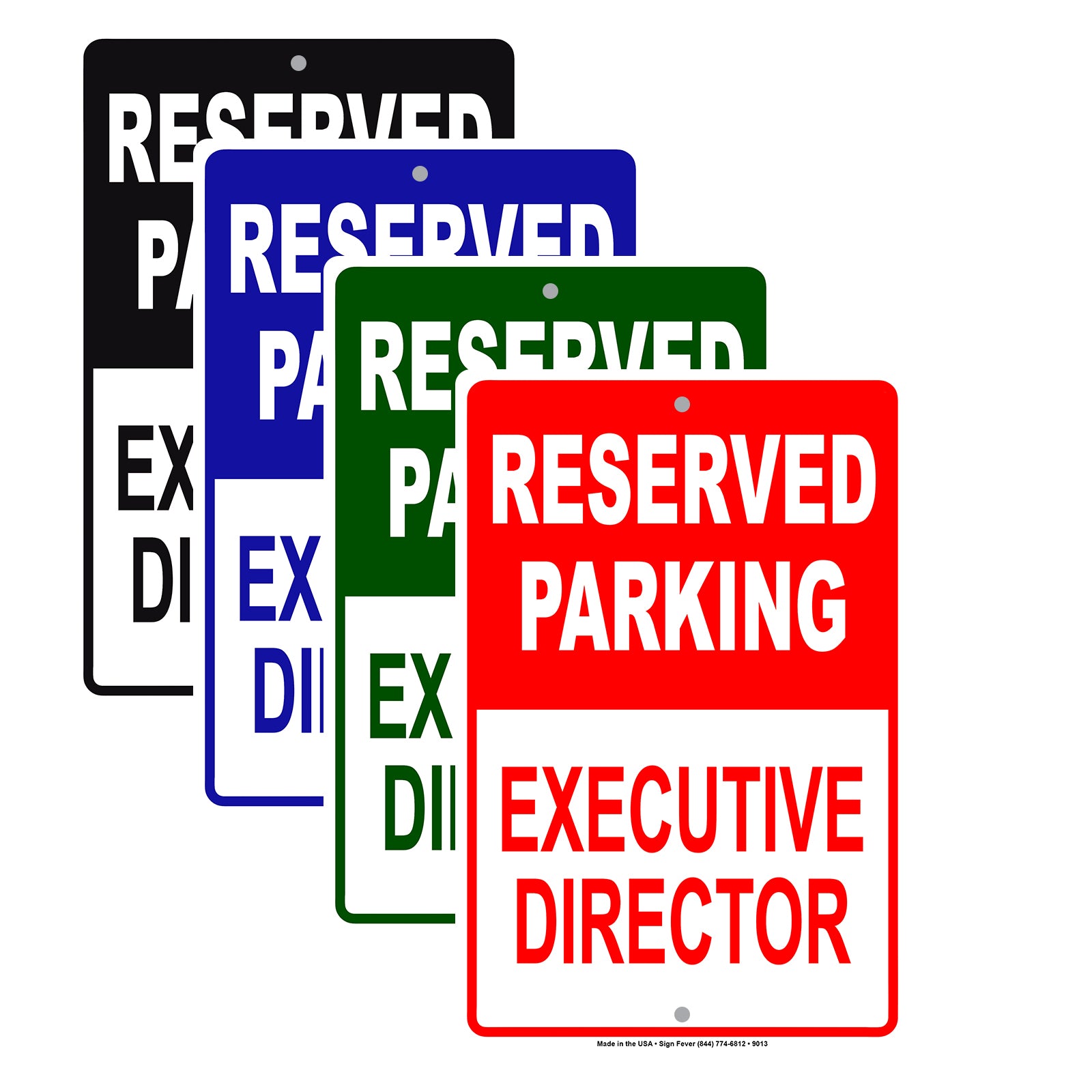 Reserved Parking Executive Director Office Aluminum Metal Sign Plate