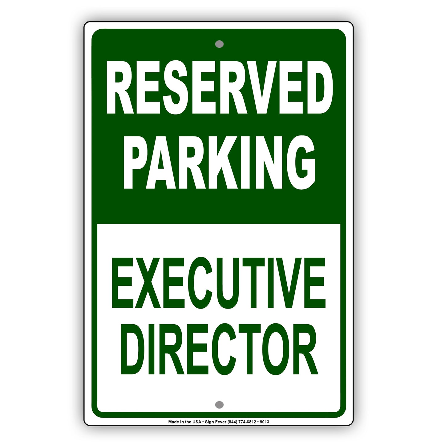 Reserved Parking Executive Director Office Aluminum Metal Sign Plate