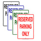 Reserved Parking Only Restriction Aluminum Metal Sign Plate