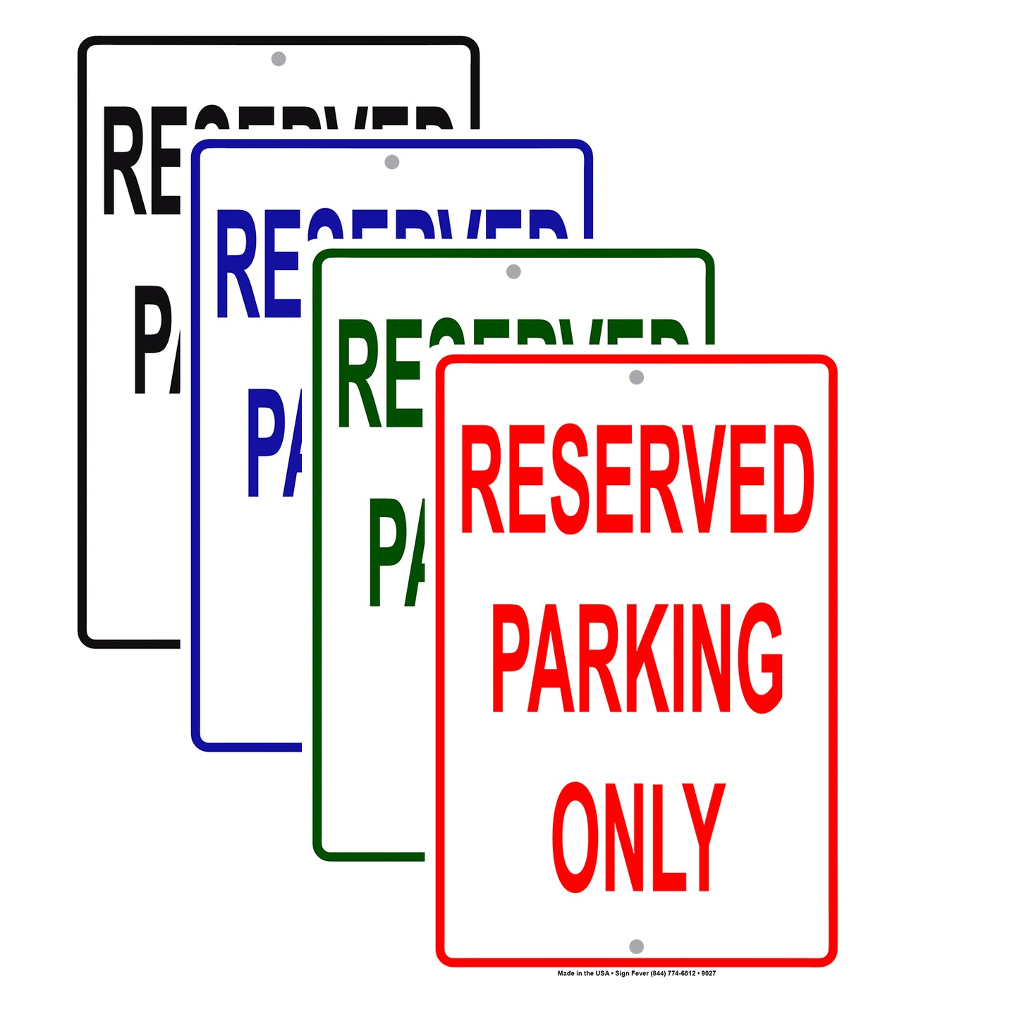 Reserved Parking Only Restriction Aluminum Metal Sign Plate