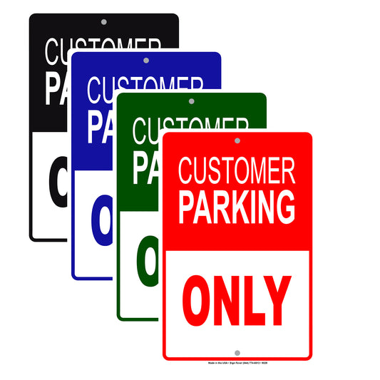 Customer Parking Only Store Retail Aluminum Metal Sign Plate