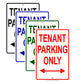 Tenant Parking Only With Both Side Arrow Aluminum Metal Sign Plate