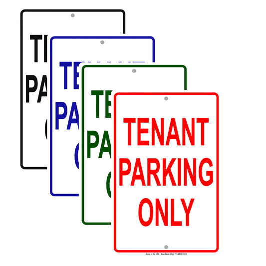Tenant Parking Only Apartment Home Aluminum Metal Sign Plate