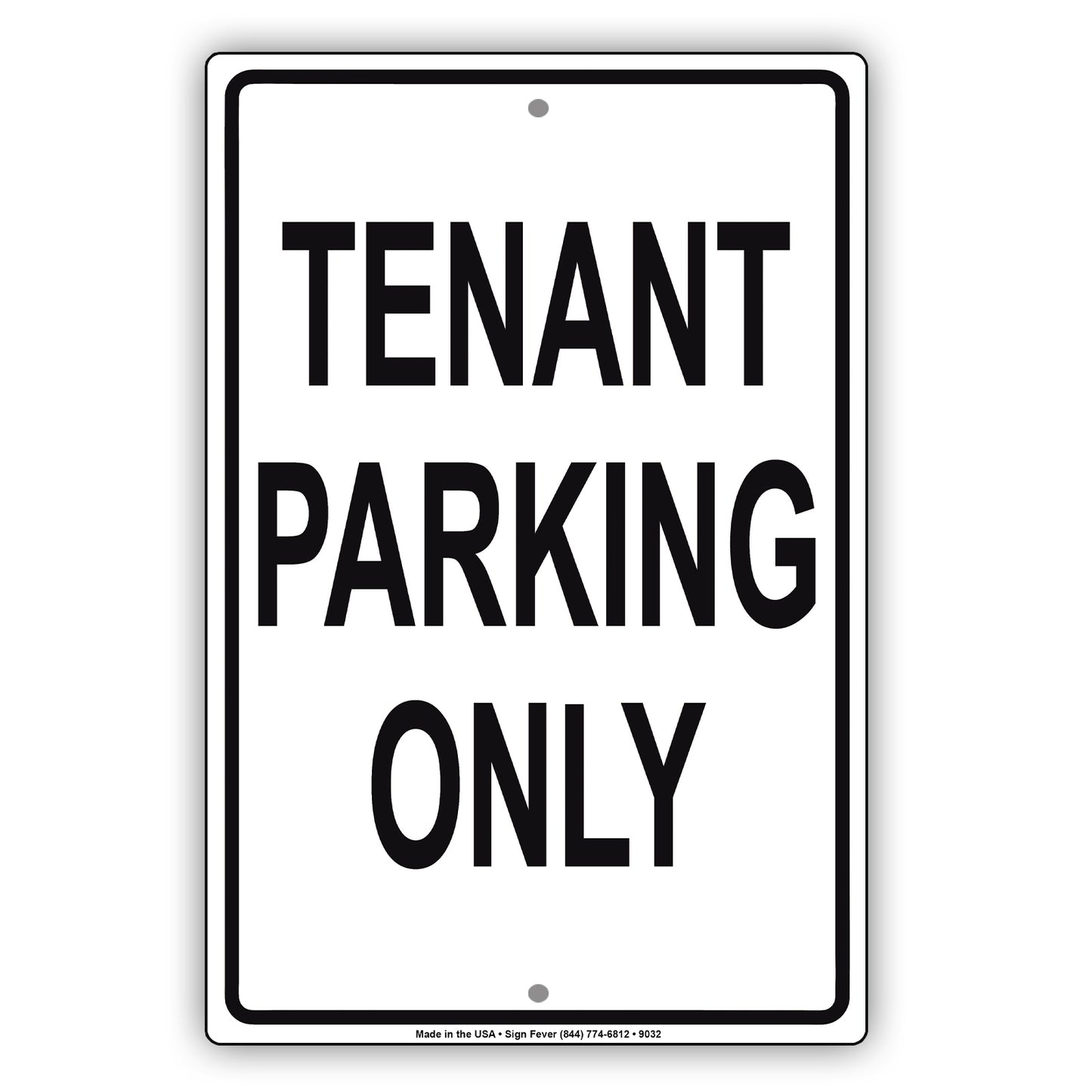 Tenant Parking Only Apartment Home Aluminum Metal Sign Plate
