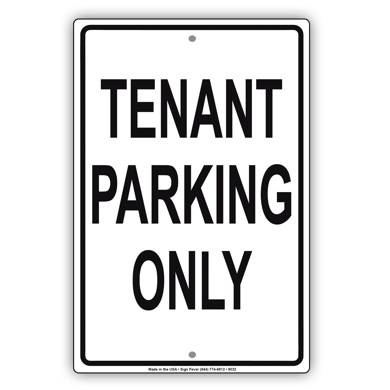 Tenant Parking Only Apartment Home Aluminum Metal Sign Plate