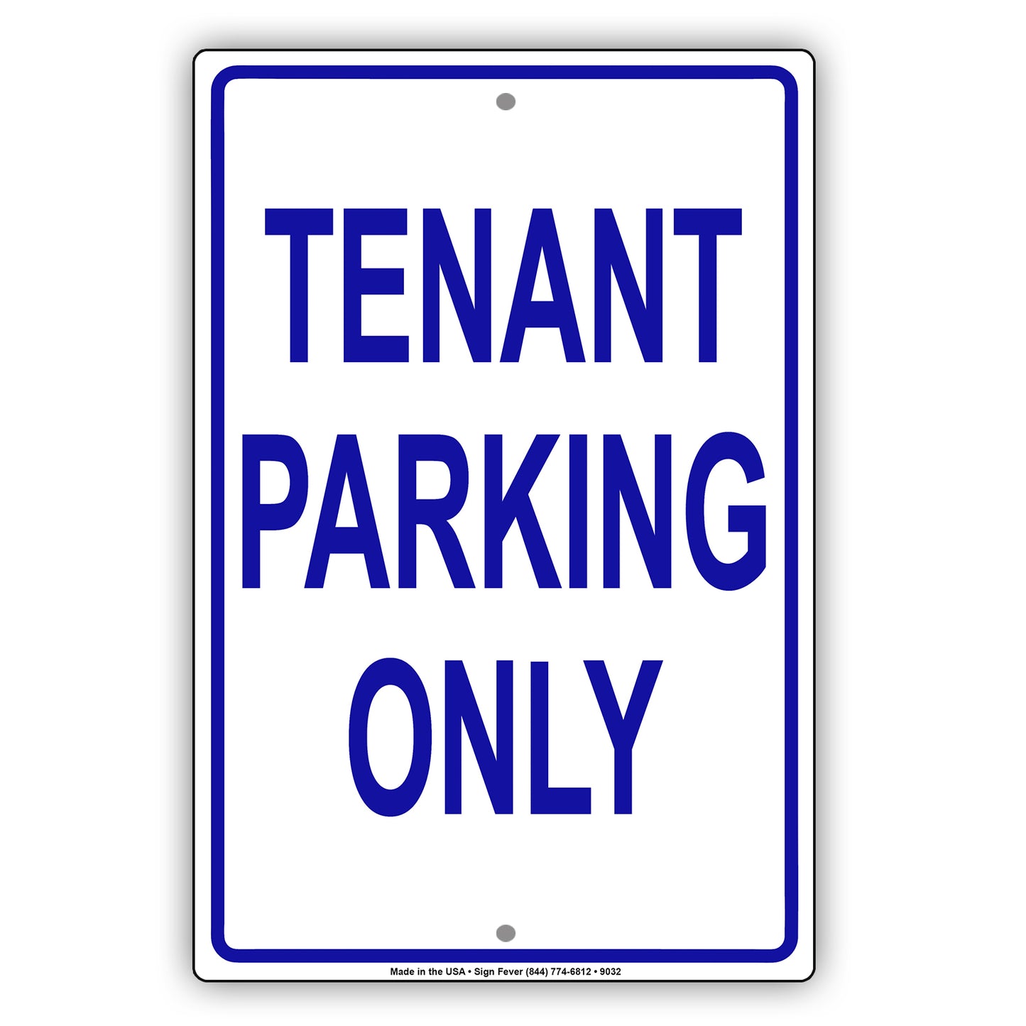 Tenant Parking Only Apartment Home Aluminum Metal Sign Plate