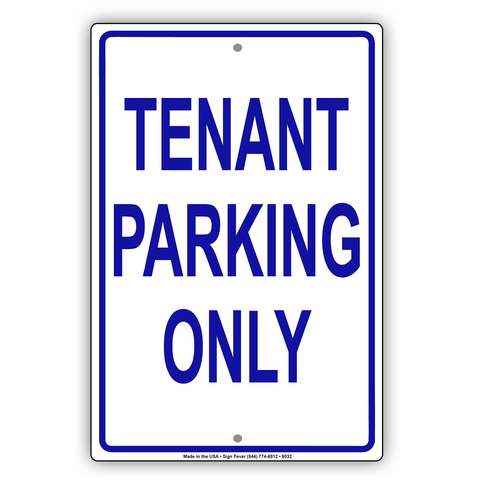Tenant Parking Only Apartment Home Aluminum Metal Sign Plate