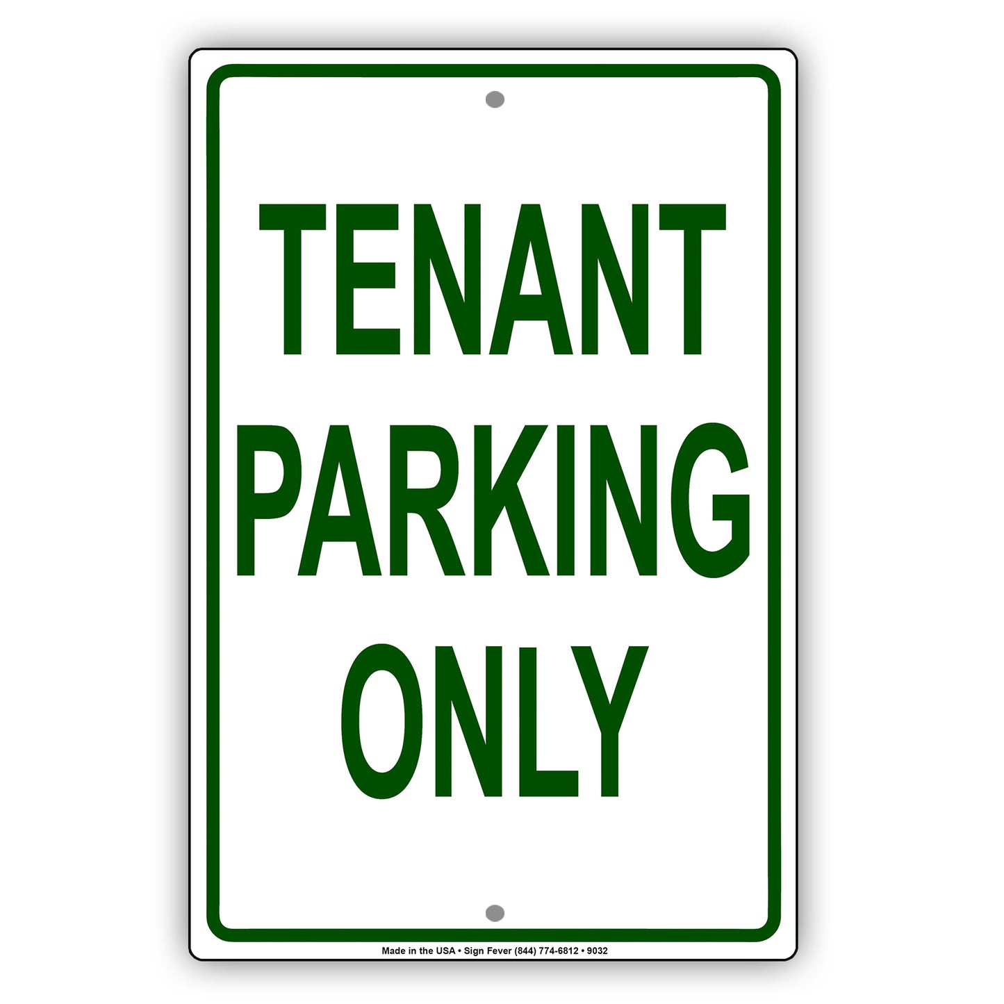 Tenant Parking Only Apartment Home Aluminum Metal Sign Plate