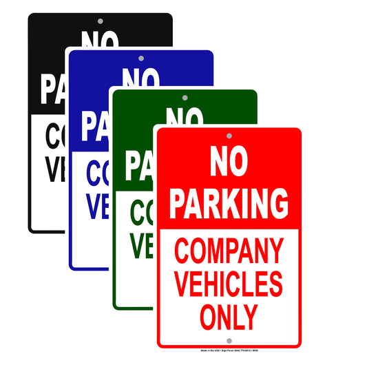 No Parking Company Vehicles Only Reserved Parking Aluminum Metal Sign Plate
