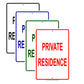 Private Residence No Parking Aluminum Metal Sign Plate