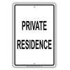 Private Residence No Parking Aluminum Metal Sign Plate