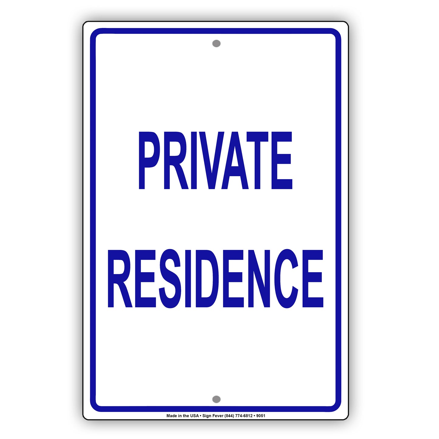 Private Residence No Parking Aluminum Metal Sign Plate