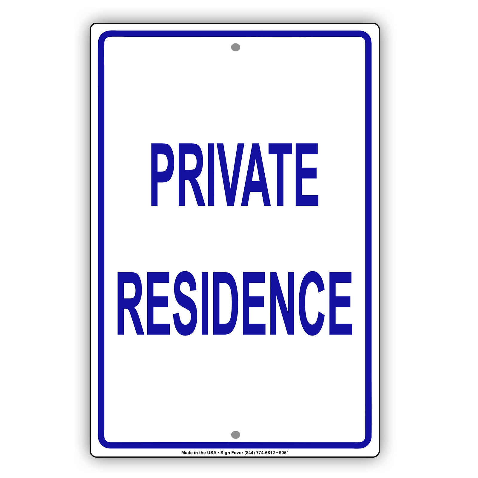 Private Residence No Parking Aluminum Metal Sign Plate