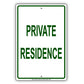 Private Residence No Parking Aluminum Metal Sign Plate