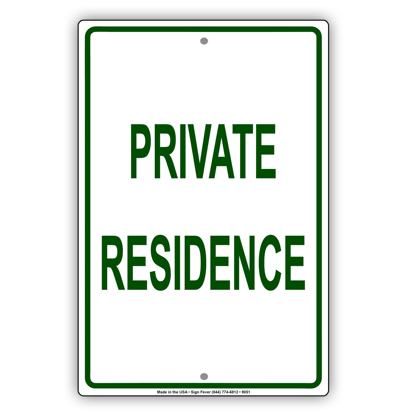 Private Residence No Parking Aluminum Metal Sign Plate
