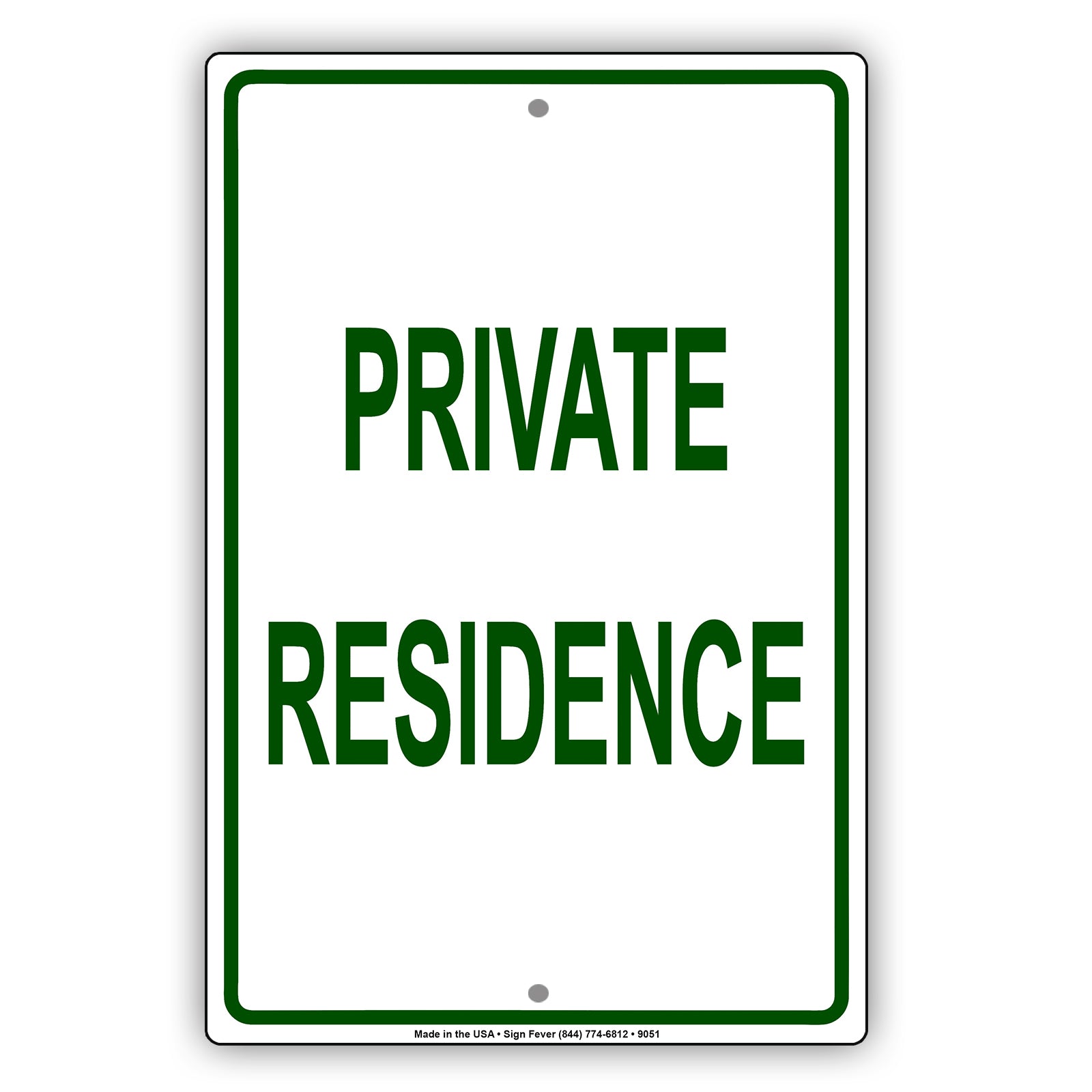 Private Residence No Parking Aluminum Metal Sign Plate