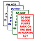 Do Not Block Pumps Park On The Side In Parking Lot Aluminum Metal Sign Plate