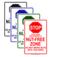Stop You Are Entering a Nut-free Zone Do Not Bring Nuts Aluminum Metal Sign Plate