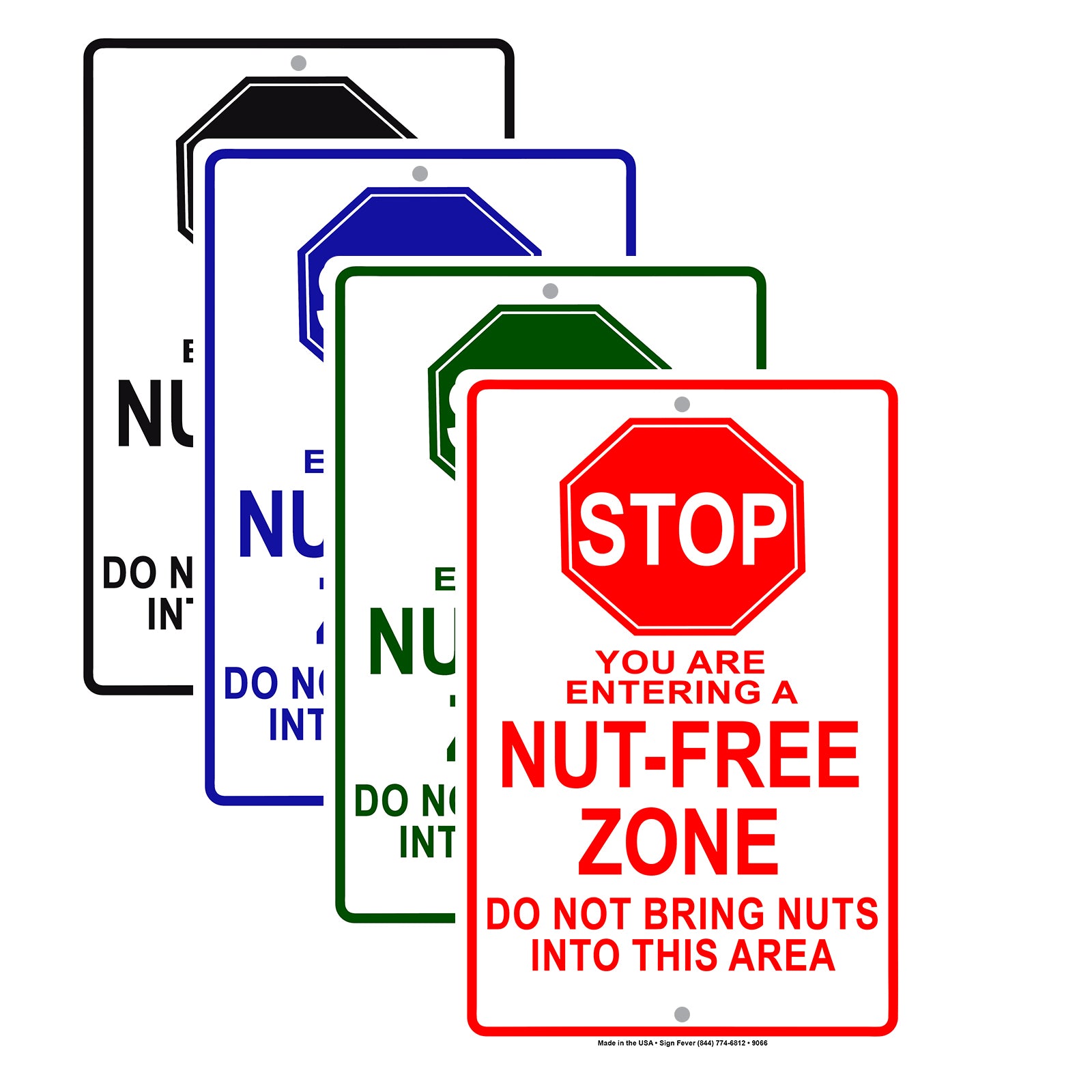 Nuts In Store Sign Stop You Are Entering A Nut-free Zone Do Not Bring Nuts | Metal Notice ...