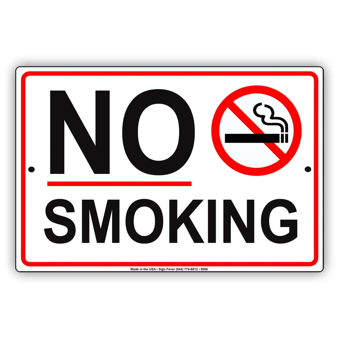 No Smoking Prohibited Restriction Warning Aluminum Metal Sign Plate