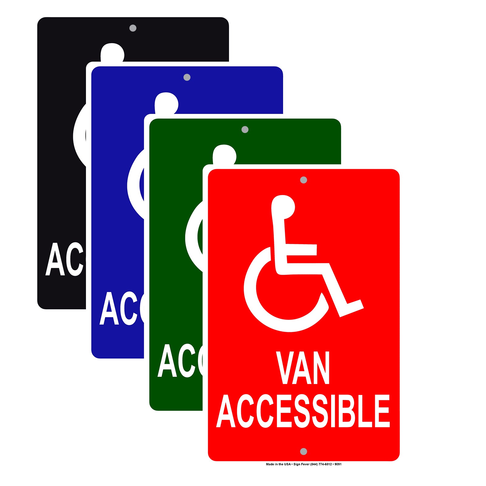 Van Accessible Handicap Alert Aluminum Metal Sign Plate