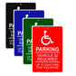 Handicap Parking Vehicle Id Required Up To $200 Fine For Violation Aluminum Metal Sign Plate