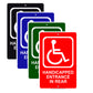 Handicaped Entrance In Rear Alert Aluminum Metal Sign Plate