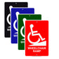Wheelchair Ramp Handicap Alert Aluminum Metal Sign Plate