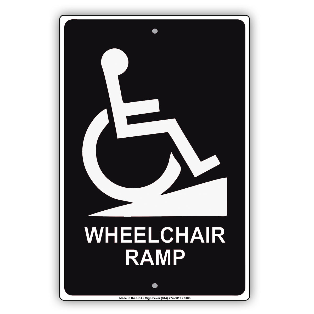 Disable Person Ramplego Sign Wheelchair Ramp Handicap | Disabled Parking Signs – Sign Fever