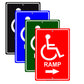 Wheelchair Ramp With Right Arrow Hospital Plate Aluminum Metal Sign