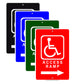 Wheelchair Access Ramp With Right Arrow Plate Aluminum Metal Sign