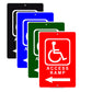 Wheelchair Access Ramp With Left Arrow Plate Aluminum Metal Sign
