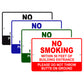 No Smoking Within 50 Feet of Building Entrance Please Do Not Throw Aluminum Metal Sign