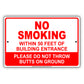 No Smoking Within 50 Feet of Building Entrance Please Do Not Throw Aluminum Metal Sign