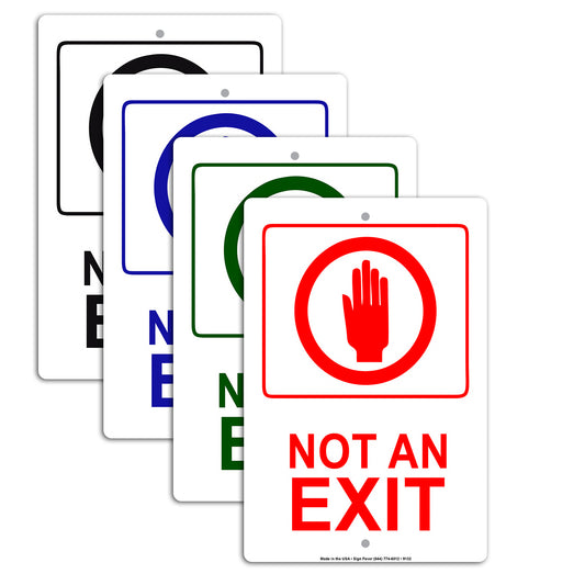 Not an Exit Stop Garage Road Aluminum Metal Sign