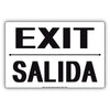 Exit Salida Safety and Street Aluminum Metal Sign