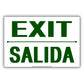 Exit Salida Safety and Street Aluminum Metal Sign