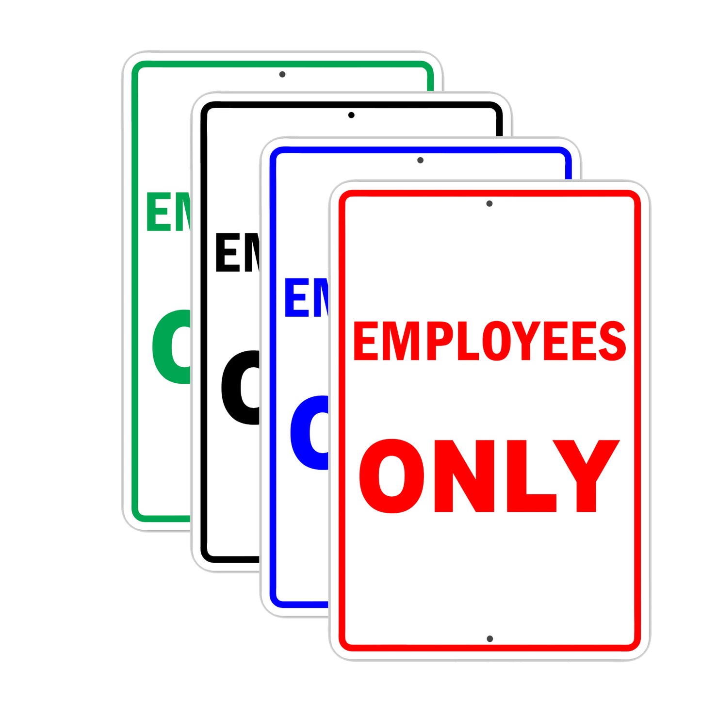 Employees Only Parking Notice Reserved Aluminum Metal Sign