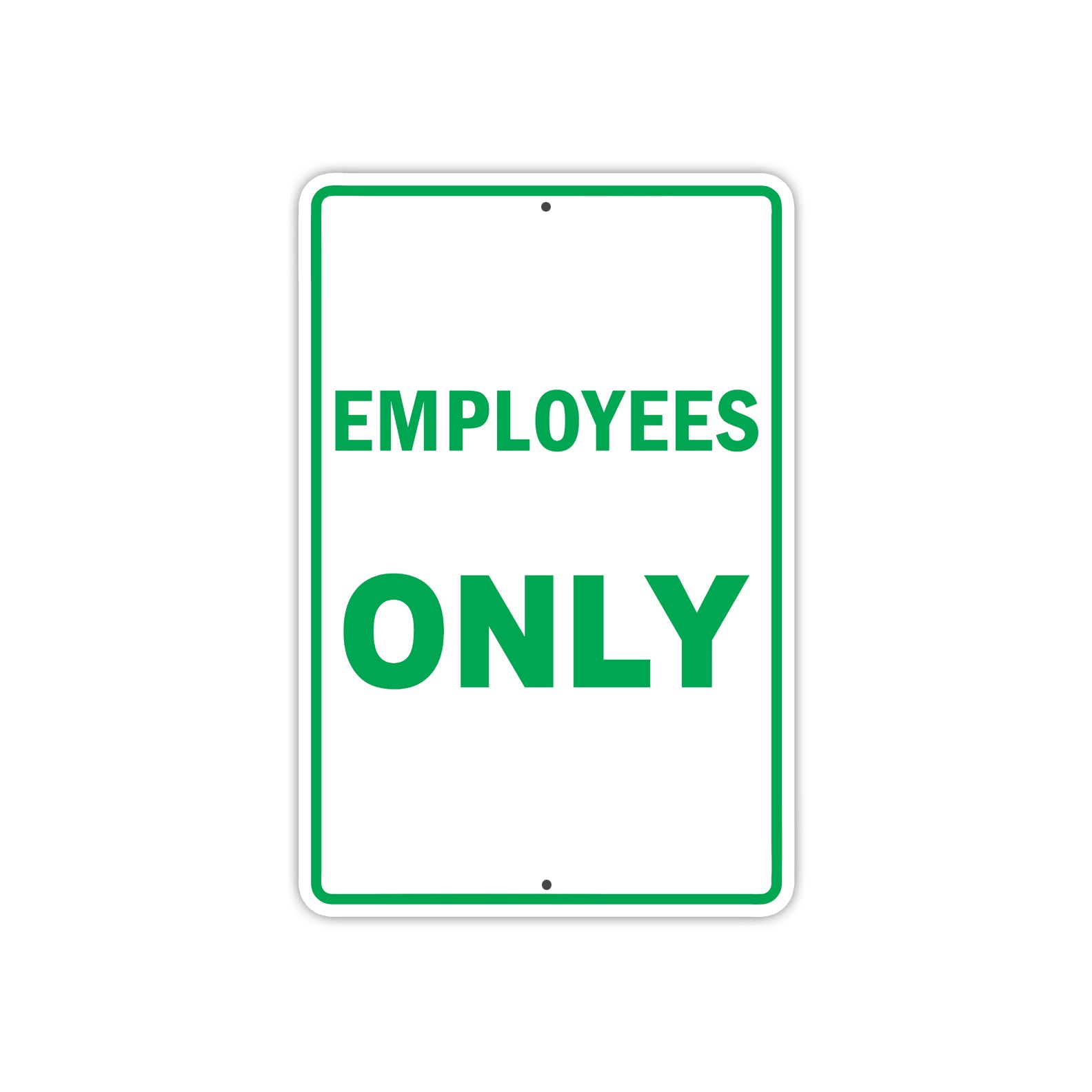 Employees Only Parking Notice Reserved Aluminum Metal Sign