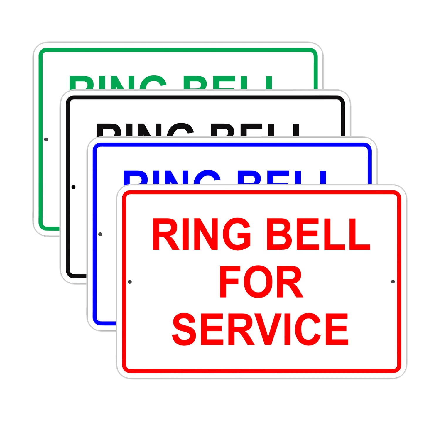 Ring Bell for Service Office School Aluminum Metal Sign