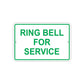 Ring Bell for Service Office School Aluminum Metal Sign