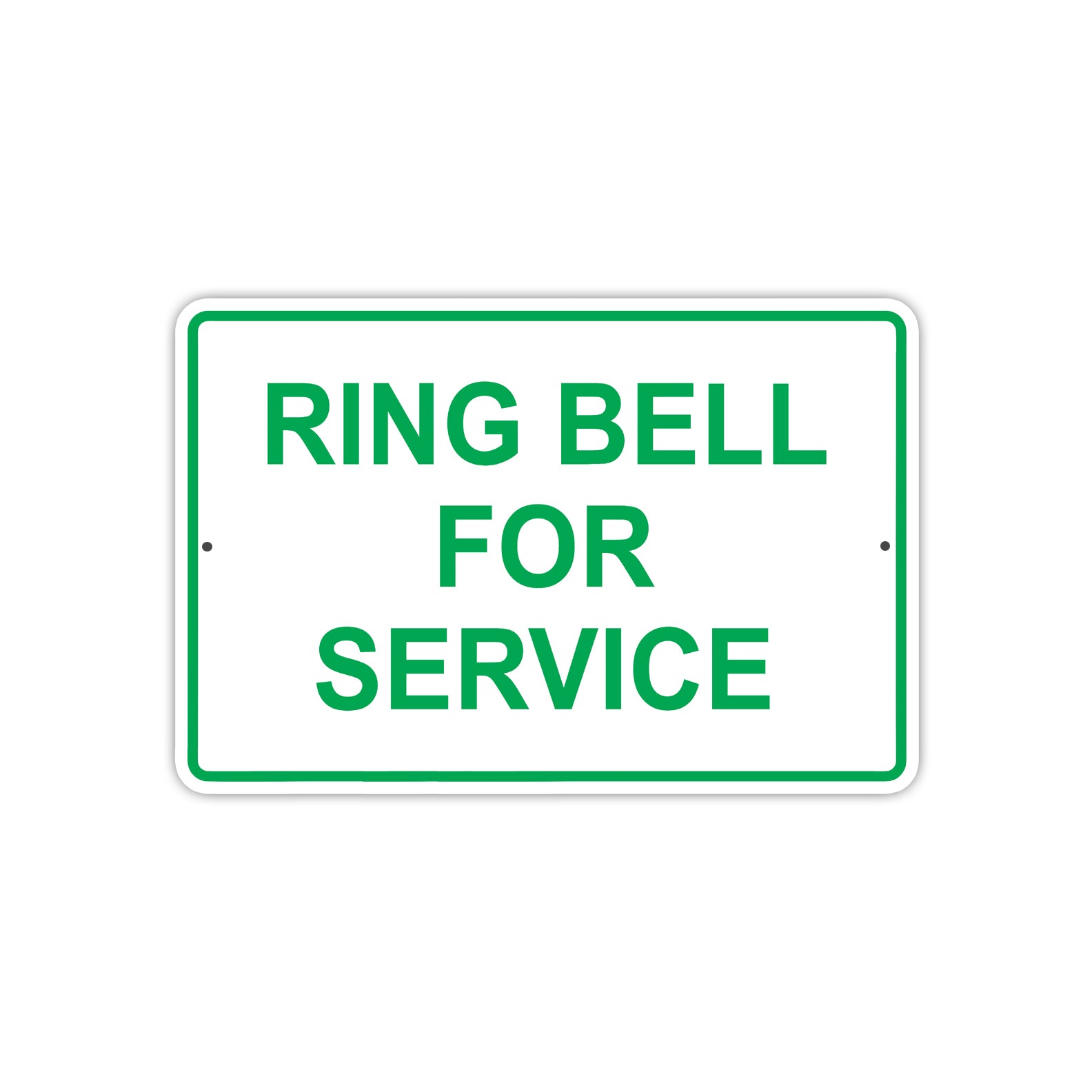 Ring Bell for Service Office School Aluminum Metal Sign