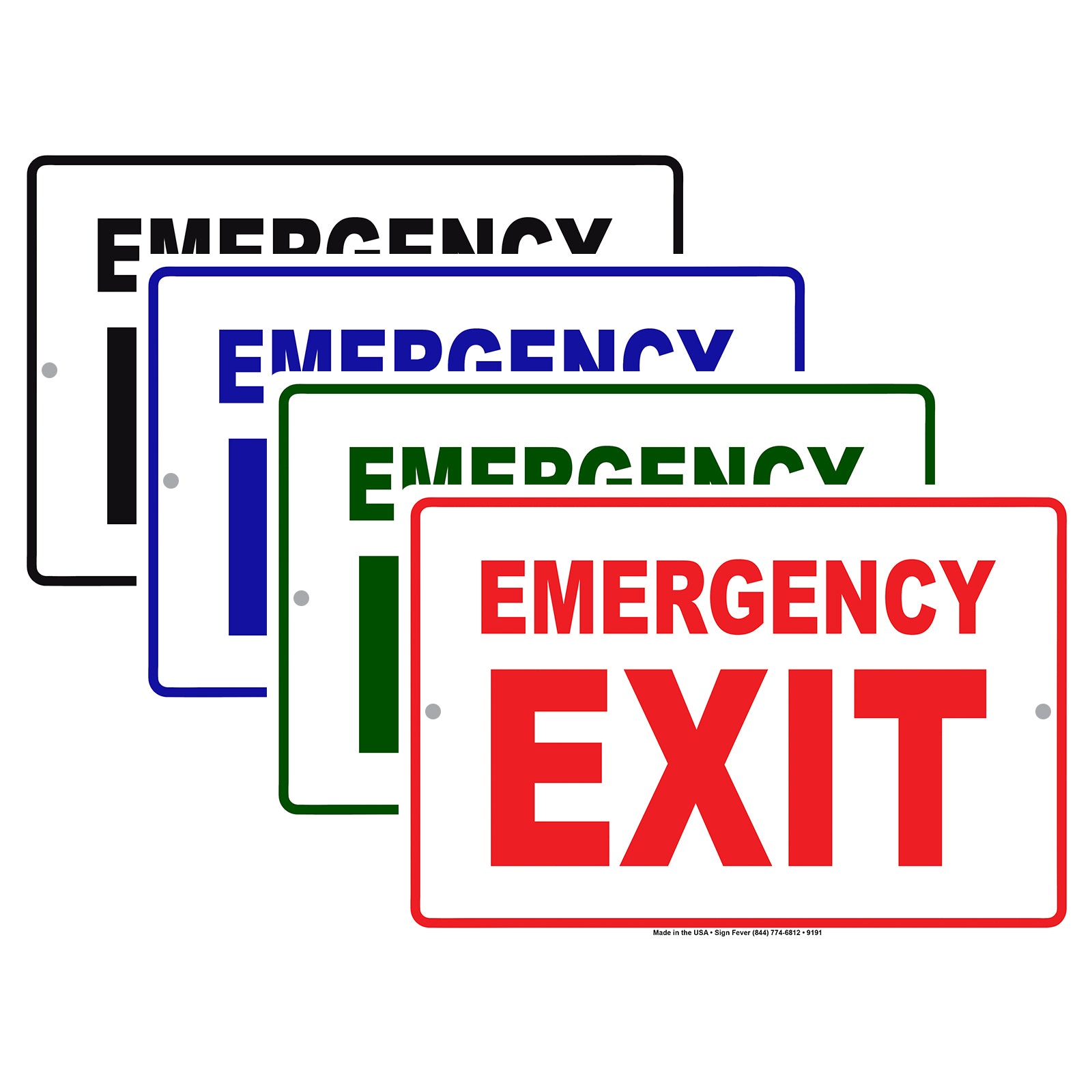 Emergency Exit Parking Lot Gate Do Not Block Aluminum Metal Sign