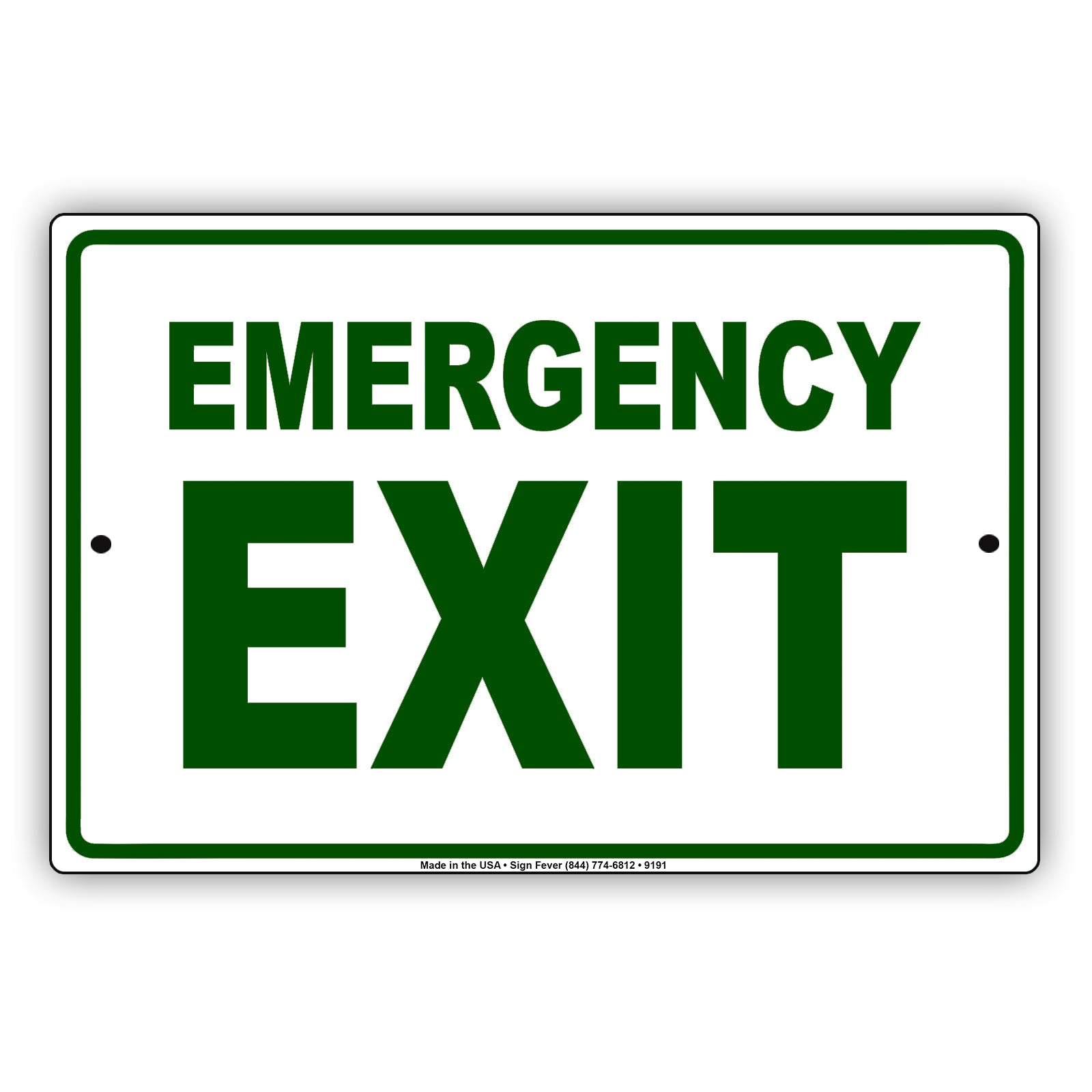 Emergency Exit Parking Lot Gate Do Not Block Aluminum Metal Sign