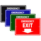 Emergency Exit With Down Arrow Do Not Block Aluminum Metal Sign