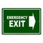 Emergency Exit With Right Arrow Do Not Block Aluminum Metal Sign